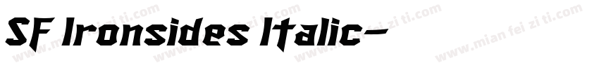 SF Ironsides Italic字体转换